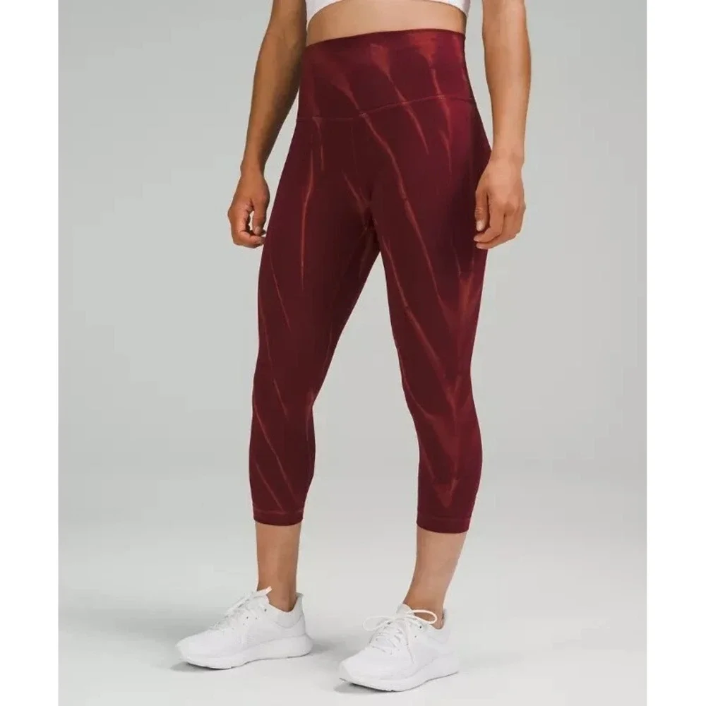 Lululemon Wunder Train Womens 2 Burgundy High Rise Leggings‎ Everlux Yoga Pants